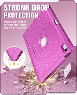 Foto 3 | Foto 3 | Funda Moko Para Ipad 11ª Y 10ª Generación 11/10 9 Pulgadas A Prueba De Golpes Roja - Venta Internacional.