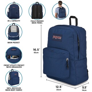 Foto 3 | Foto 3 | Mochila Jansport Superbreak Plus Acolchada Para Portátil De 38 Cm - Venta Internacional.