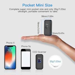 Foto 2 | Foto 2 | Mini Escáner De Código De Barras Bluetooth Eyoyo Portátil Inalámbrico Con Cable Usb - Venta Internacional.