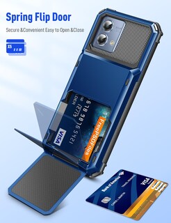 Foto 2 | Foto 2 | Funda Tipo Cartera Cooya Para Moto G Stylus 2023 Azul Doble Capa - Venta Internacional.