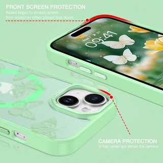 Foto 2 | Foto 2 | Funda Magnética Para Iphone 15 Plus Bentoben Con Estampado De Mariposas - Venta Internacional.