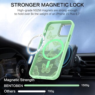 Foto 4 | Foto 4 | Funda Magnética Para Iphone 15 Plus Bentoben Con Estampado De Mariposas - Venta Internacional.