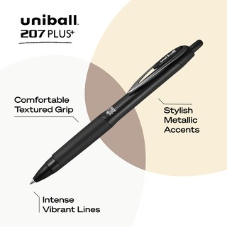 Foto 3 | Foto 3 | Bolígrafos De Gel Uni-ball 207plus+ 0 7 Mm Punta Mediana Paquete De 6 - Venta Internacional.