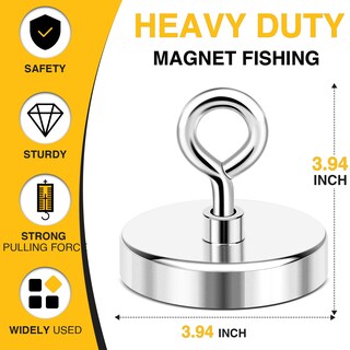 Foto 2 | Foto 2 | Imán De Pesca Diymag De 544 Kg De Fuerza De Tracción Con Orificio Avellanado - Venta Internacional.
