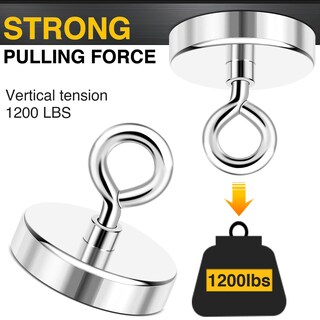 Foto 4 | Foto 4 | Imán De Pesca Diymag De 544 Kg De Fuerza De Tracción Con Orificio Avellanado - Venta Internacional.