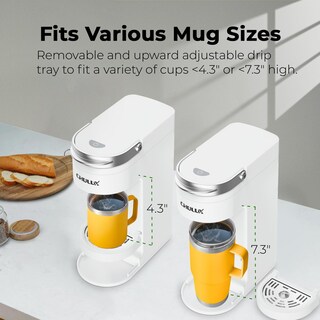 Foto 3 | Foto 3 | Cafetera Chulux Slim Single Serve K Pod De 6 A 12 Oz Color Blanco Perla - Venta Internacional.