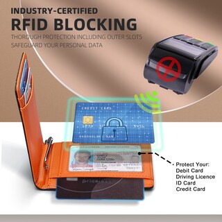 Foto 5 | Foto 5 | Billetera Runbox De Piel Auténtica Delgada Con Bloqueo Rfid Para Hombre - Venta Internacional.
