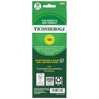 Foto 2 | Foto 2 | Lápices En Estuche De Madera Ticonderoga #2 Hb Soft Neon 10 Unidades - Venta Internacional.