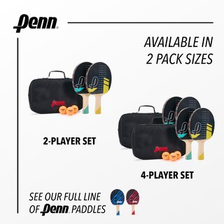 Foto 6 | Foto 6 | Juego De Palas De Tenis De Mesa Penn Para 4 Jugadores Con Pelotas Y Bolsas - Venta Internacional.