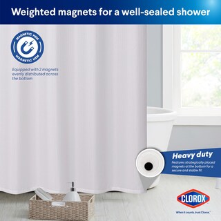 Foto 6 | Foto 6 | Set De Ducha Curtain Clorox Stall De Tela Impermeable 137 X 198 Cm - Venta Internacional.