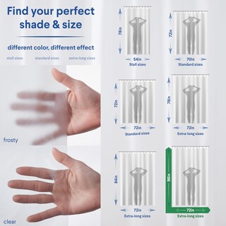 Foto 4 | Foto 4 | Forro De Cortina De Ducha Clorox De 72 X 96 Pulgadas Impermeable Color Escarchado - Venta Internacional.