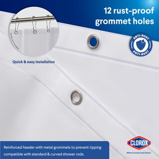 Foto 7 | Foto 7 | Forro De Cortina De Ducha Clorox De 72 X 96 Pulgadas Impermeable Color Escarchado - Venta Internacional.