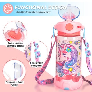 Foto 2 | Foto 2 | Cordón Con Forma De Pajita Con Forma De Unicornio Sin Bpa De Bottle Yoytoo Kids 650 Ml - Venta Internacional.
