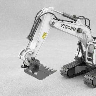 Foto 4 | Foto 4 | Juguete Maquina Retro Excavadora Auto Control Remoto Blanco