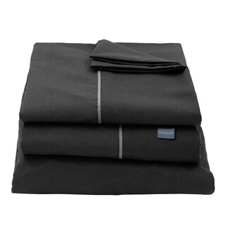 Foto 5 | Foto 5 | Edredón Doble Vista Rogga Negro-gris Perla Matrimonial-queen Size + Sábanas Royal Qs + Almohada Royal Twin