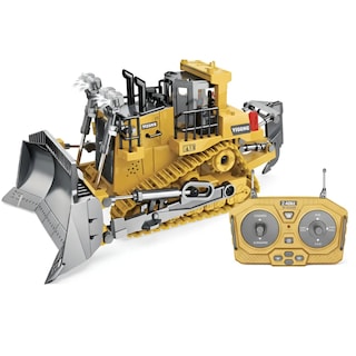 Foto 1 | Foto 1 | Juguete Maquina Bulldozer De Orugas Auto Control Remoto Amarillo