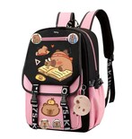 Mochila Capibara Nueva De Moda Capibara Rosa Con Negro Belug