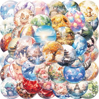 Foto 1 | Foto 1 | Paquete De Pegatinas Glass Ball World 50 Unidades Vinilo Estético Impermeable - Venta Internacional.