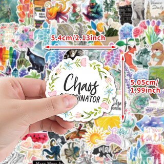 Foto 2 | Foto 2 | Paquete De Pegatinas De Vinilo Estético Con Acuarela 100 Unidades Artísticas - Venta Internacional.