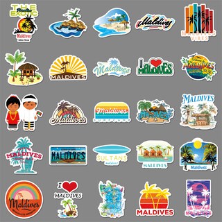 Foto 2 | Foto 2 | Paquete De Pegatinas Maldives Travel 50 Unidades Calcomanías De Vinilo Impermeables - Venta Internacional.