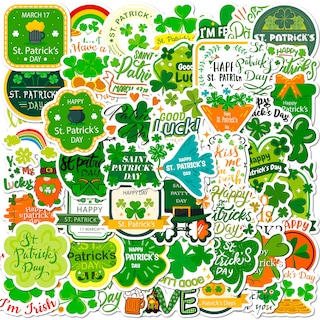 Foto 1 | Foto 1 | Paquete De 50 Pegatinas Para El Día De San Patricio Con Forma De Duende Irlandés - Venta Internacional.