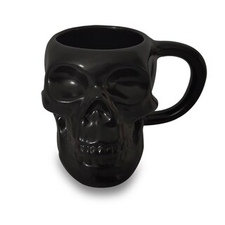 Foto 1 | Foto 1 | Taza De Cerámica Con Diseño De Calavera Negra 350 Ml Para Fanáticos Del Terror Gótico - Venta Internacional.