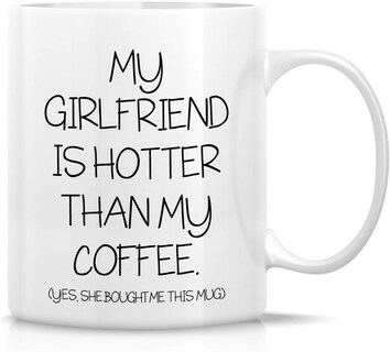 Foto 1 | Foto 1 | Taza De Café De Cerámica 350 Ml «mi Novia Está Más Caliente Que Mi Café» - Venta Internacional.