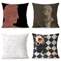 Juego De Fundas De Almohada Artísticas Decorativas De 35 X 35 Cm (juego De 4) - Venta Internacional.