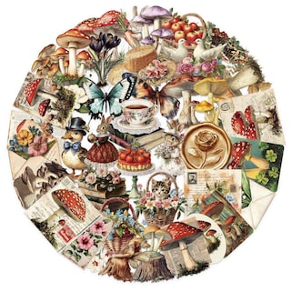 Foto 2 | Foto 2 | Paquete De Pegatinas Vintage Mushroom 50 Unidades Estética Retro Pet V - Venta Internacional.