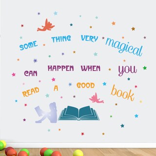 Foto 1 | Foto 1 | Adhesivos De Pared Con Cita Inspiradora De Lectura Mágica 30 X 90 Cm - Venta Internacional.