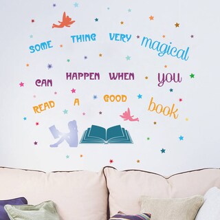 Foto 2 | Foto 2 | Adhesivos De Pared Con Cita Inspiradora De Lectura Mágica 30 X 90 Cm - Venta Internacional.