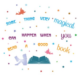 Foto 3 | Foto 3 | Adhesivos De Pared Con Cita Inspiradora De Lectura Mágica 30 X 90 Cm - Venta Internacional.