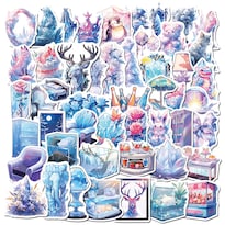 Paquete De Pegatinas Con Temática De Ice World 50 Unidades Estética De Frozen Winter - Venta Internacional.