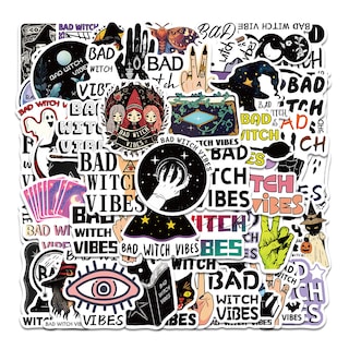 Foto 1 | Foto 1 | Paquete De Pegatinas Bad Witch Vibes Gothic Magic 50 Unidades - Venta Internacional.
