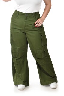 Foto 4 | Foto 4 | Pantalón Cargo Roman Fashion 28090 Verde para Mujer