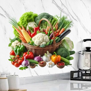 Foto 2 | Foto 2 | Adhesivos De Pared Para Cestas De Verduras Y Productos Frescos Pvc 29 5 X 29 5 Cm - Venta Internacional.