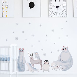 Foto 2 | Foto 2 | Adhesivos De Pared De Pvc Con Forma De Animal Ártico Invernal Extraíble 70 X 115 Cm - Venta Internacional.