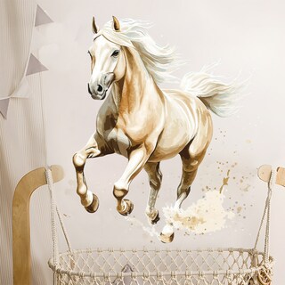 Foto 1 | Foto 1 | Adhesivos De Pared Acuarela Diseño De Caballo Corriendo Pvc 30 X 60 Cm - Venta Internacional.