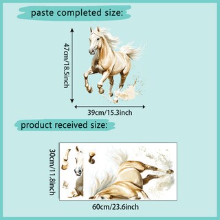 Foto 3 | Foto 3 | Adhesivos De Pared Acuarela Diseño De Caballo Corriendo Pvc 30 X 60 Cm - Venta Internacional.