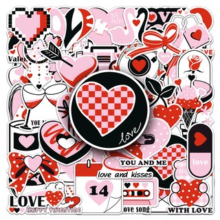 Foto 1 | Foto 1 | Paquete De Pegatinas De Vinilo Con Tema De Corazón 50 Unidades Colores De Amor - Venta Internacional.