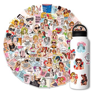 Foto 2 | Foto 2 | Paquete De Pegatinas Pop Art Girl 50 Unidades Calcomanías Retro De Estilo Cómic - Venta Internacional.