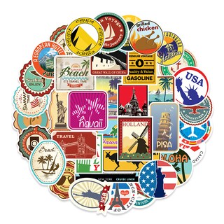 Foto 1 | Foto 1 | Paquete De 100 Pegatinas Calcomanías De Grafiti Para Viajes Con Monumentos Del Mundo - Venta Internacional.