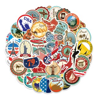 Foto 2 | Foto 2 | Paquete De 100 Pegatinas Calcomanías De Grafiti Para Viajes Con Monumentos Del Mundo - Venta Internacional.