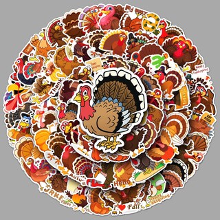 Foto 2 | Foto 2 | Paquete De Pegatinas Turkey Animal 100 Unidades De Vinilo Impermeable - Venta Internacional.