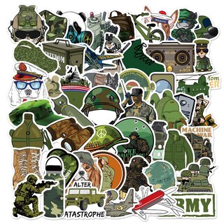 Foto 1 | Foto 1 | Juego De Pegatinas 54 Unidades Equipo Militar Mochila Táctica Máscara Antigás - Venta Internacional.