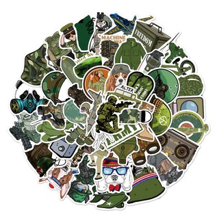 Foto 2 | Foto 2 | Juego De Pegatinas 54 Unidades Equipo Militar Mochila Táctica Máscara Antigás - Venta Internacional.