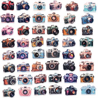 Foto 2 | Foto 2 | Paquete De Pegatinas De Vinilo Impermeable Con Tema De Cámara Retro 50 Unidades - Venta Internacional.