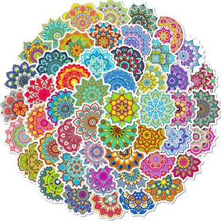 Foto 2 | Foto 2 | Paquete De Pegatinas Con Diseño De Mandala 50 Unidades Dibujos Animados De Geomet Sagrado - Venta Internacional.