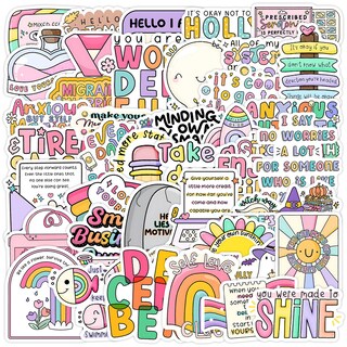 Foto 1 | Foto 1 | Paquete De Pegatinas Aesthetic Quote 50 Unidades Vinilo Impermeable - Venta Internacional.