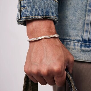 Foto 3 | Foto 3 | Brazalete Mobius Strip De Plata 999 Con Brazalete Abierto Para Hombre Y Mujer - Venta Internacional.